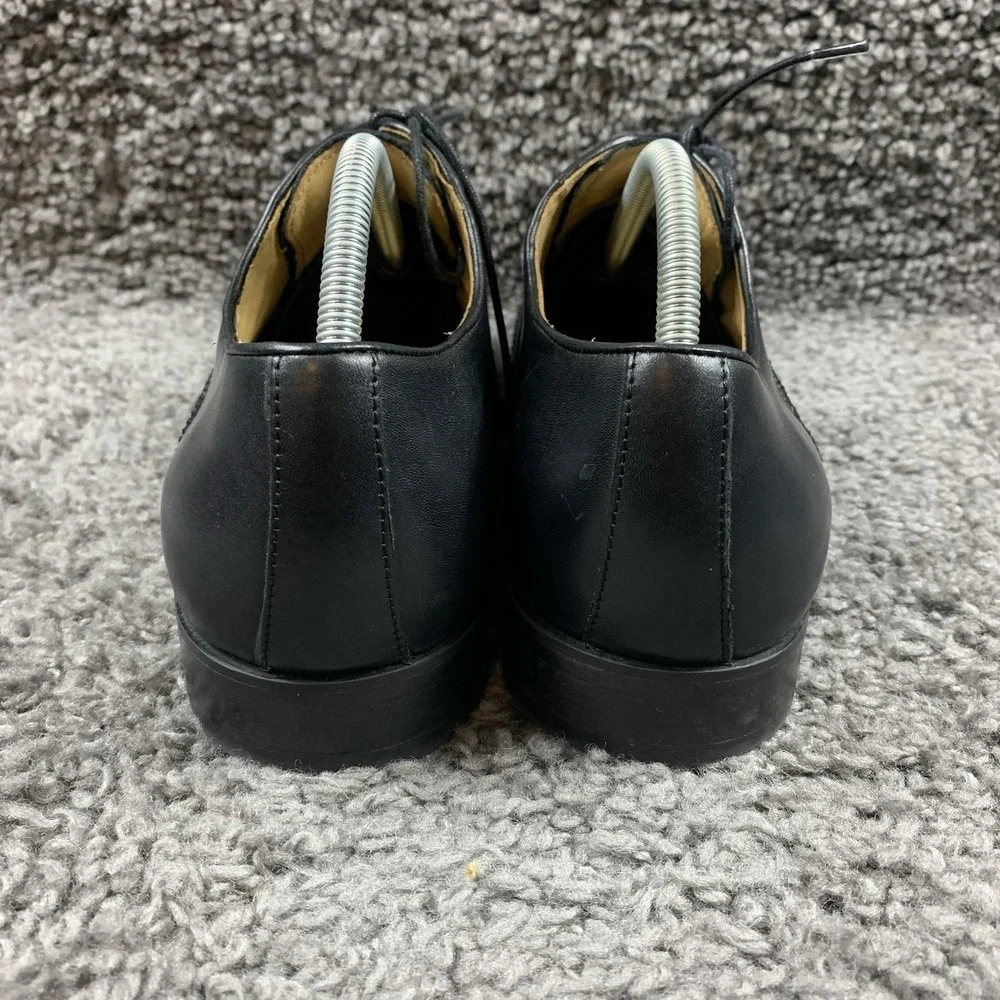 Brass Boot Men's 10 M Black Leather Dress Cap Toe Shoes